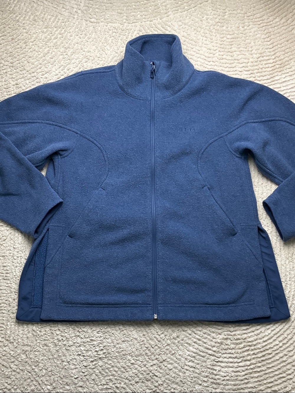 Lululemon Looped Terry Fleece Full Zip Pitch Blue Fleece Size 4